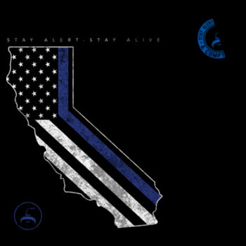 CALIFORNIA BLUE LINE - PREMIUM WOMEN'S S/S TEE - BLACK Design