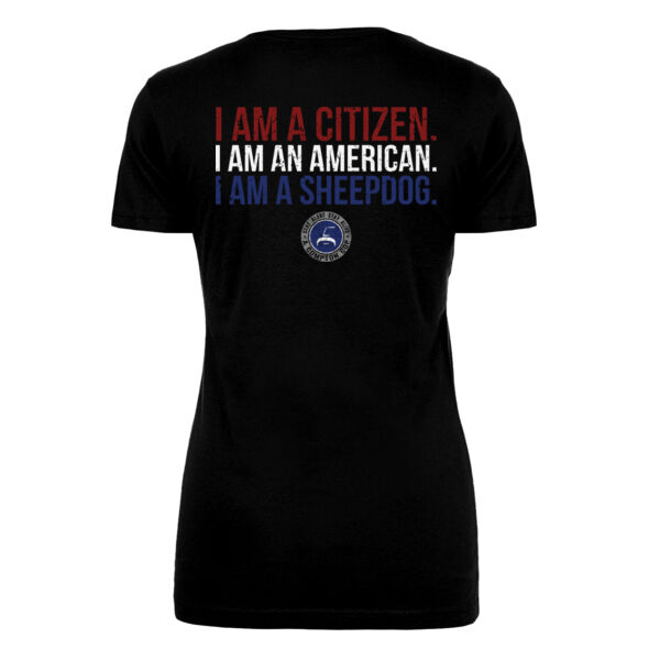 I AM A SHEEPDOG - PREMIUM WOMEN'S S/S TEE - BLACK Thumbnail