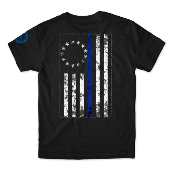 BETSY ROSS BLUE LINE - PREMIUM UNISEX S/S TEE - BLACK Thumbnail