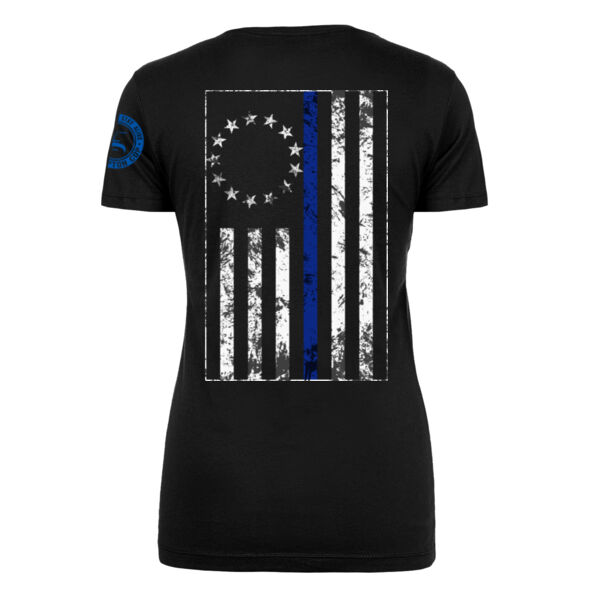 BETSY ROSS BLUE LINE - PREMIUM WOMEN'S S/S TEE - BLACK Thumbnail