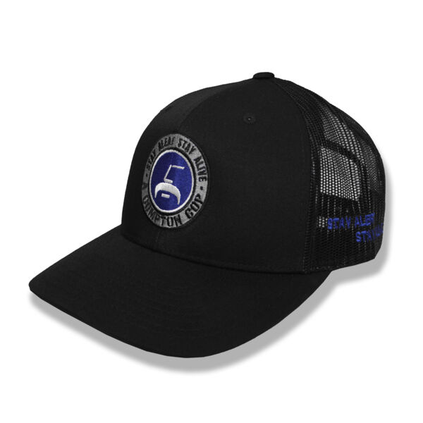 A COMPTON COP - SIGNATURE HAT - LOGO FRONT "STAY ALERT STAY ALIVE" SIDE - BLACK Thumbnail