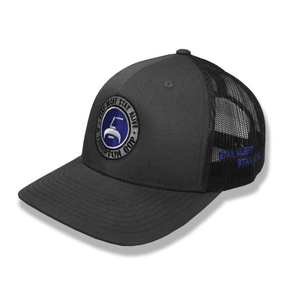 A COMPTON COP - SIGNATURE HAT - LOGO FRONT "STAY ALERT STAY ALIVE" SIDE - CHARCOAL Thumbnail