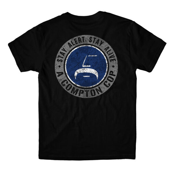 A COMPTON COP LOGO - PREMIUM MEN'S S/S TEE - BLACK Thumbnail