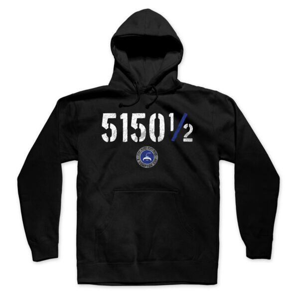 5150 1/2 - PREMIUM UNISEX PULLOVER HOODIE - BLACK Thumbnail