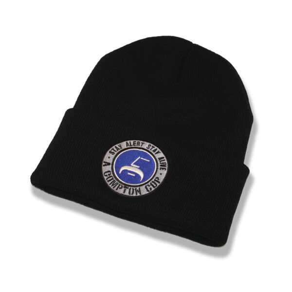 A COMPTON COP - SIGNATURE CUFFED BEANIE - LOGO FRONT Thumbnail