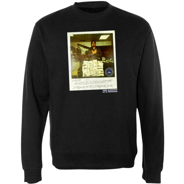 CPD NARCOS - PREMIUM UNISEX CREW NECK SWEATER - BLACK Thumbnail
