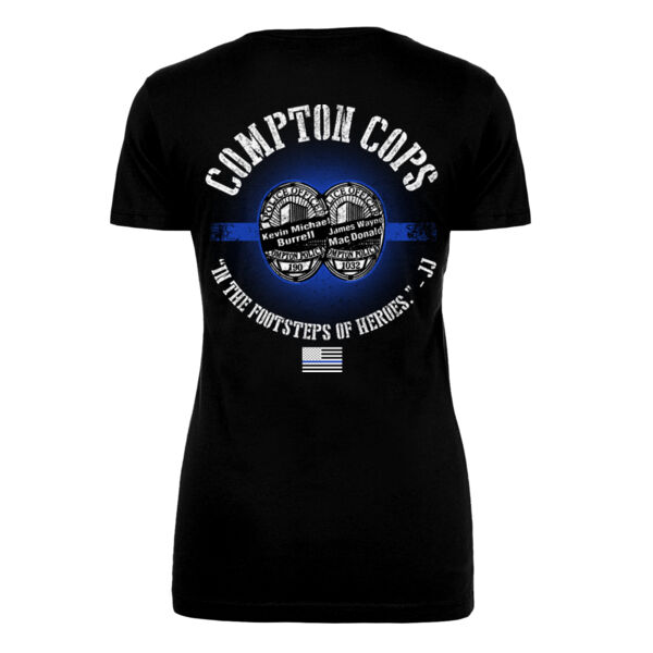 FALLEN COMPTON COPS - WOMEN'S PREMIUM FITTED S/S TEE - BLACK Thumbnail